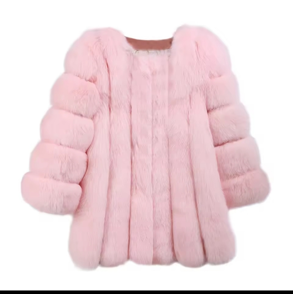 Winter Faux Fur Long Coat Women Elegant Long Sleeve Fluffy Cardigan Jacket - Picture 3 of 4